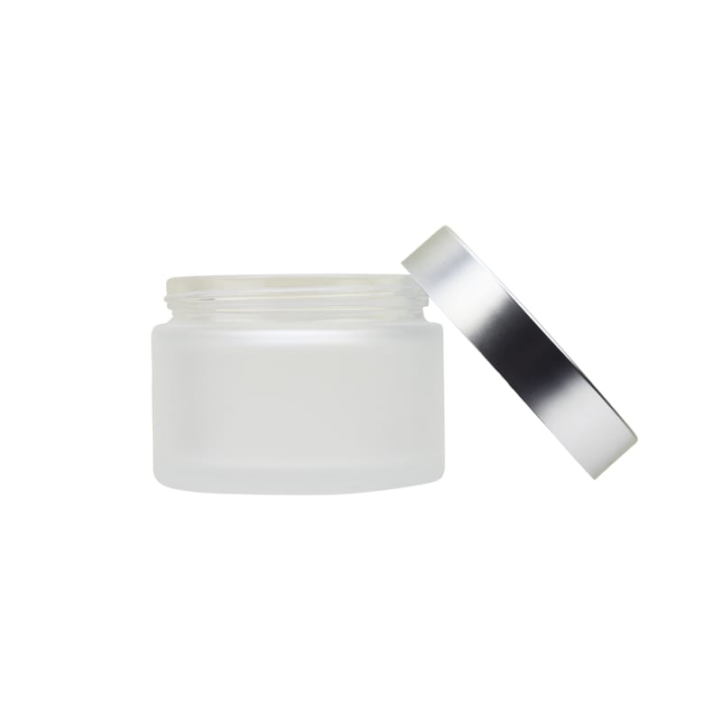 SXJ | In-Stock Frosted Round Glass Jar