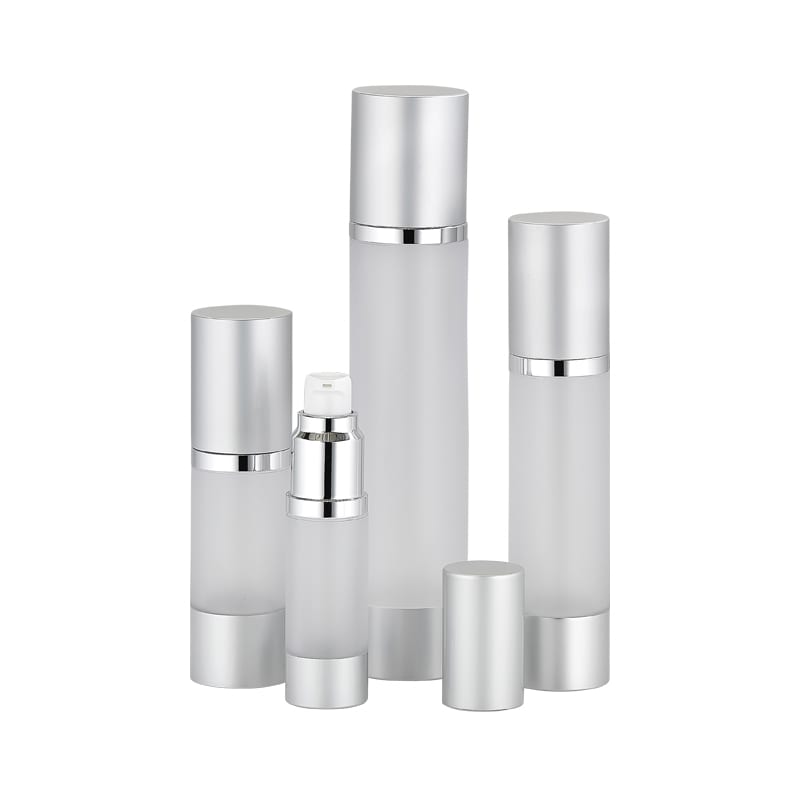 O_JS030_F | 30 ML In-Stock Silver & Frosted Airless Bottle