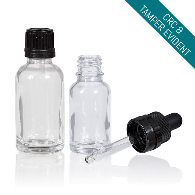 CREW030 | 30 ML Boston Clear Glass Bottle