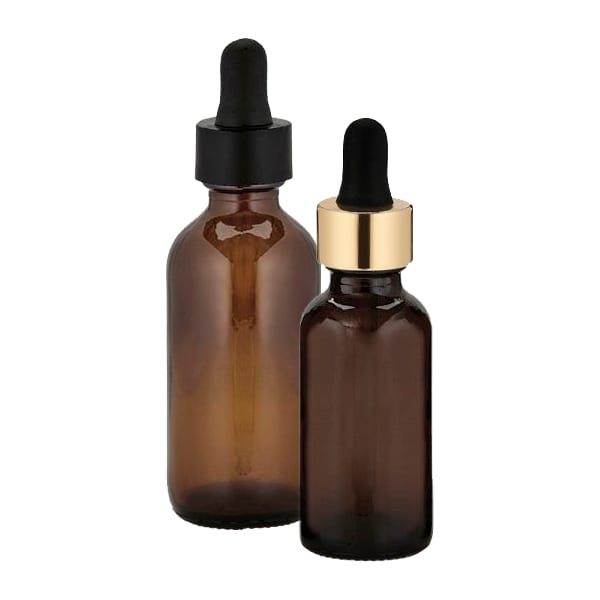 O_SHAM060 | 60 ML In-Stock Amber Glass Dropper