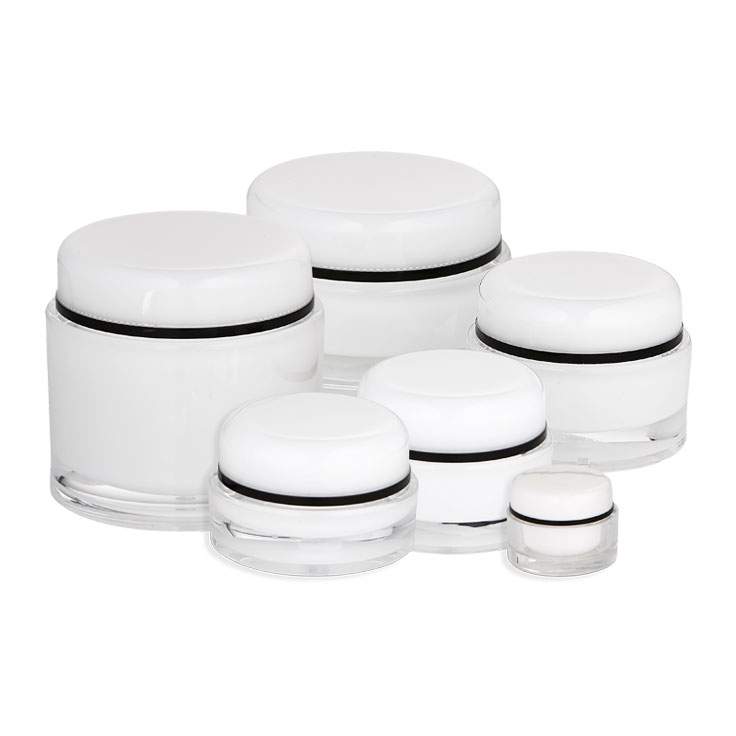 J03030 | 30 ML Shiny silver trim acrylic jars