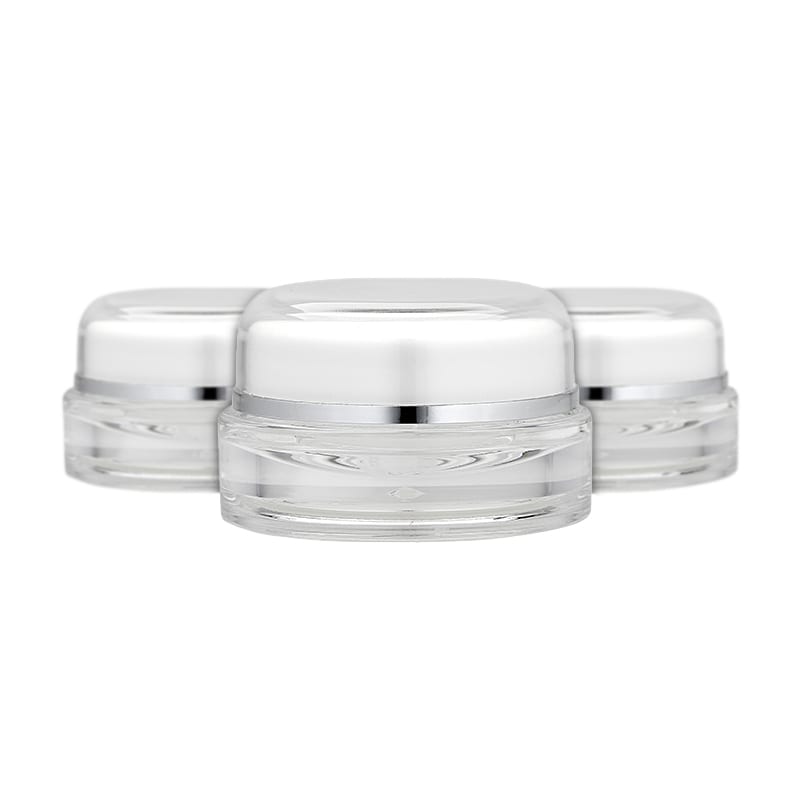 O_J03015_L | 15 ML In-Stock Low Profile With Silver Trim Jar