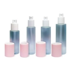 GPRB015 | 15 ML Cylindrical Glass Bottle With Pump & Overcap